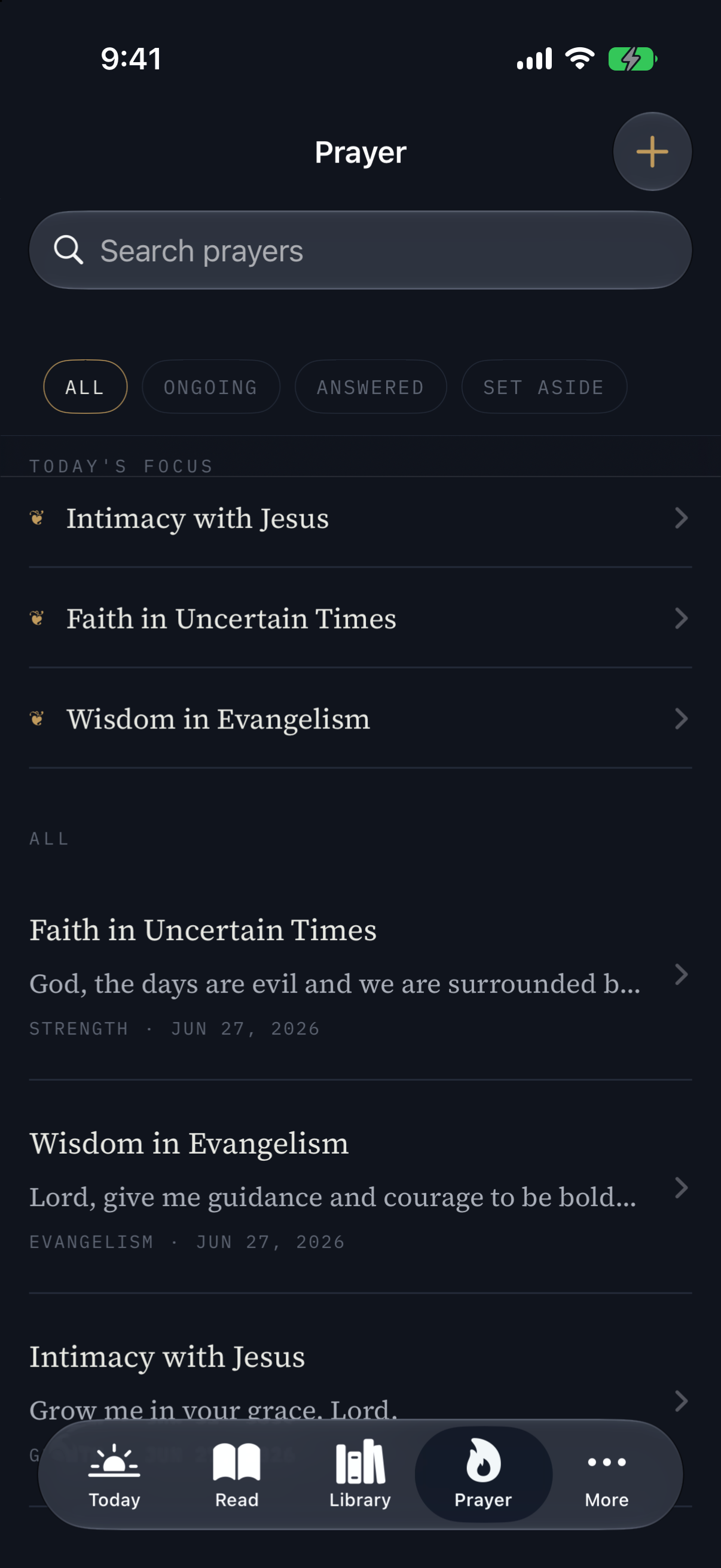 Prayer · Kept in Confidence
